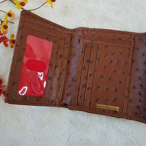 Dooney & Bourke Ostrich Small Flap Wallet - Picture 6 of 9